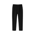 thumbnail image 5 of Lmnyox Kids Dressy Pants School Uniform Teen Boys Girls Elastic Waist Straight Leg Trousers 2-18 Years, 5 of 9
