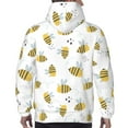 thumbnail image 7 of Salouo Bee Pattern Men's Fall Hoodie Sweatshirt,Sport Hoodie with Pockets for Men Pullover Casual Hooded Sweatshirt-X-Large, 7 of 7
