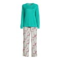 thumbnail image 5 of Muk Luks Women's Henley and Printed Pants, 2-Piece Pajama Set, 5 of 5