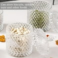 thumbnail image 4 of Juego de 2 tarros de cristal transparente con forma de diamante para dulces, almacenamiento para buffet de dulces con tapa de cristal, cajas decorativas para galletas y galletas para regalo, 4 of 5