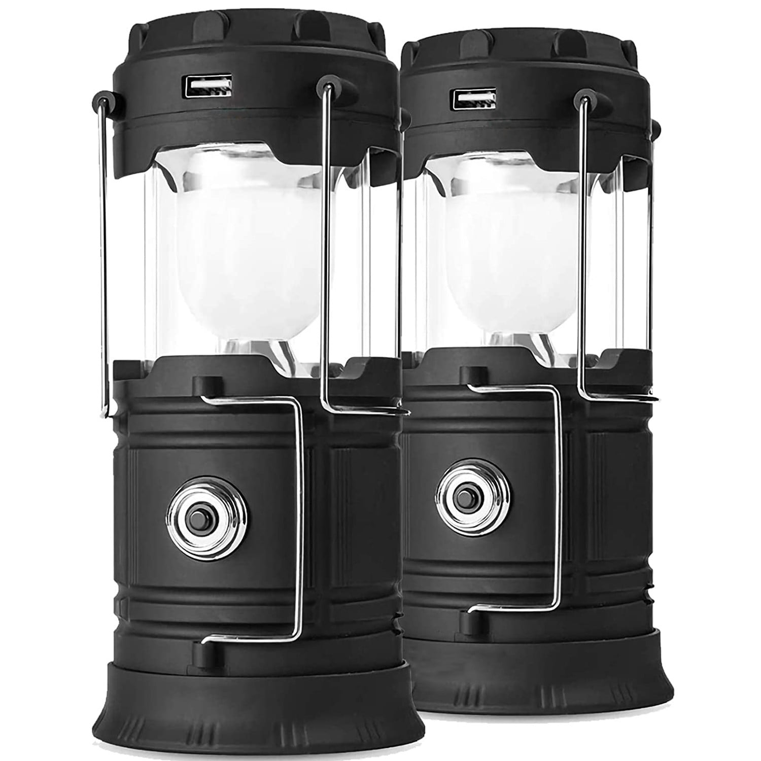 Seenda 2 Pack LED Camping Lantern Solar Lantern, Collapsible Solar
