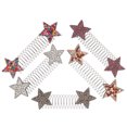 thumbnail image 1 of Miangastore 5pcs Hair Finishing Combs Back Head Barrettes Female Hairpin Star Rhinestone Hair Pin, 1 of 8