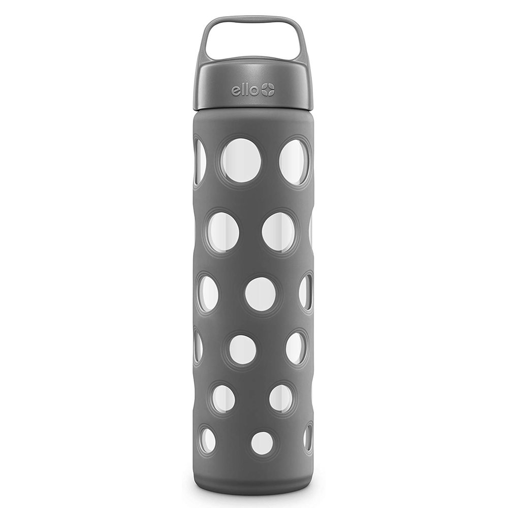 Ello Pure BPAFree Glass Water Bottle with Lid, 20 oz