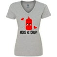 thumbnail image 3 of Inktastic Ketchup Lover Funny Women's V-Neck T-Shirt, 3 of 5