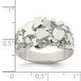 thumbnail image 5 of Auriga 925 Sterling Silver Nugget Ring Size 11 for Men, 5 of 6