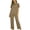 Khaki, variant on yillto Lounge Sets for Womens Crew Neck Short Sleeve Shirts Top and Wide Leg Loose Pants Sleepwear Causal 2 Piece