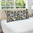 thumbnail image 4 of Coolnut Iridescent Triangles Abstract Plush Pillowcase, Luxury Soft King Pillow Case for Hair and Skin, Standard Size Pillow Covers with Zipper Closure, 20x30in #873 Home Decor Gifts, 4 of 7