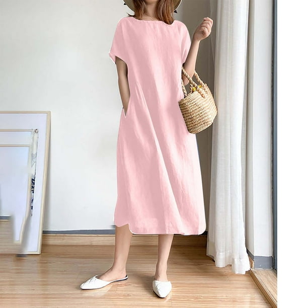 Next pink best sale linen dress