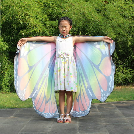 Kid 2019hotsales Baby Girl Butterfly Wings Shawl Scarves Nymph Pixie Poncho Costume
