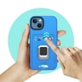 thumbnail image 3 of CoverON For Apple iPhone 14 Plus Case, Credit Card slot Ring KickStand Rugged Phone Cover Magnetic holder, Blue, 3 of 9
