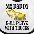 thumbnail image 4 of Inktastic Construction Daddy Still Plays with Trucks Boys or Girls Baby Bib, 4 of 4