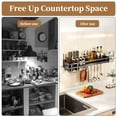 thumbnail image 4 of Naeqieo Spice Rack Wall Mount with Hooks & Kitchen Storage Shelf, Space-Saving Kitchen Utensil Rack for Utensils Spatula Spoon, Seasoning Jar Organize, 4 of 8