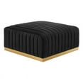 thumbnail image 2 of Modway Conjure Channel Tufted Performance Velvet Ottoman in Gold/Black, 2 of 7