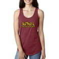 thumbnail image 1 of MmF - Women's Racerback Tank Top, up to Women Size 2XL - Softball Play Hard or Go Home, 1 of 5