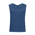 thumbnail image 4 of HongQid Linen Shirts for Women Sleeveless Tops Casual Collar Dressy Blouses Loose Tunic Tops, 4 of 5