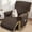 Chocolate, variant on Quilted Stretch Recliner Covers, Anti-Slip , Power Lift Recliner Sofa Covers with Storage Pockets & Elastic Straps, Furniture Protector