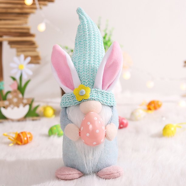 Fiudx Gnomo de Pascua, Encantador Colgante de Muñeca Decorativa, Adorno Festivo Caprichoso, Exquisita Decoración para El Hogar, Accesorio Festivo para Mesa, Sofá o Mesita de Noche, Regalo Perfecto pa