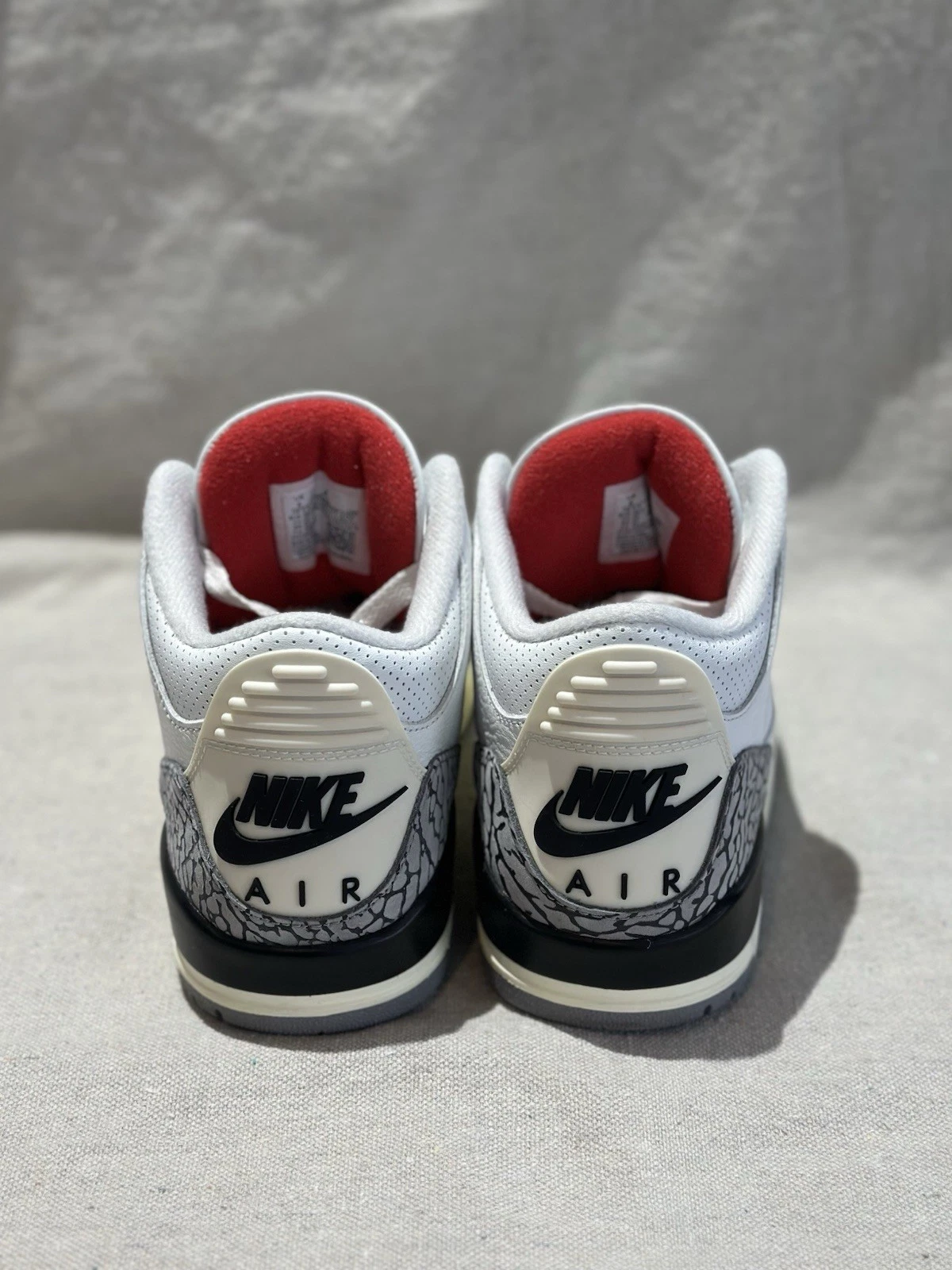 Nike Size 6 MEN'S- Air Jordan 3 Retro Mid White Cement Reimagined