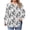 White, variant on QQAMB Shirts for Women Plus Size Fall Dressy Casual Blouses Trendy Pleated Floral Printed Long Sleeve Tunic Tops