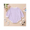 thumbnail image 3 of Bagilaanoe Newborn Baby Girl Boy Oversize Romper Sweatshirt Long Sleeve Bodysuit Checkerboard Print Pullover 3M 6M 12M 18M Fall Tops, 3 of 9
