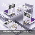 thumbnail image 5 of Galaxy Z Flip 3 Case with Hinge Protection Clear Samsung Flip 3 Case with Kickstand Protective Cover for Samsung Galaxy Z Flip 3 5G (2021) - Clear, 5 of 6