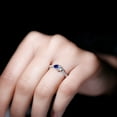 thumbnail image 4 of Rosec Jewels Toi Et Moi Promise Ring with Lab Diamond and Sapphire - Ready to Gift for Valentines Day, 925 Sterling Silver, US 4.00, 4 of 6