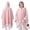 Pink, variant on Wearable Heated Throw Blanket, Electric Heated Wrap Poncho Shawl with Pockets, 6 Heating Levels & 12 Auto Shut-Off, 50 x 65 Inch, Gift for Family, Machine Washable, Light Grey