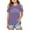 Purple, variant on WOYY Toddler Girls Cold Shoulder T-Shirt California Print Short Sleeve T Shirt, Sizes 3-12