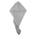 thumbnail image 5 of Unique Bargains 3 Pcs Soft Hair Towel Wrap Drying Cap Microfiber for Wet Hair Gray White, 5 of 7