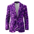 thumbnail image 3 of Mardi Gras blazer for men Corduroy Jacket With Sparkling Sequins Embroidery Festival Party Celebration Formal And Casual Wear, 3 of 4