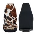thumbnail image 4 of Renewold Brown Black Cow Print Car Seat Covers Front Set Only, Car Accessories Protector for SUV Truck Van Sedans Seats Washable, Easy to Install, 4 of 7