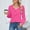 02-Hot Pink, variant on Womens Dressy Casual Blouse Business Long Sleeve Tops Ruffle V Neck Work Shirt Fall Outfit 2025 02-Hot Pink S