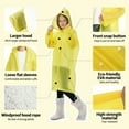 thumbnail image 4 of Convenient Unisex Thickening Full Body EVA Durable Rain Gear Reusable Poncho One-Piece Raincoat Rain Coat Kids Raincoat YELLOW, 4 of 8
