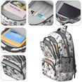 thumbnail image 4 of Schnauzer Dog and Footprints Backpack for School,Cute School Bag,Schoolbag with Adjustable Shoulder Straps & Padded Back,16.9 Inch, 4 of 5