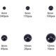 thumbnail image 2 of About 690pcs 6 Sizes Black Flat Back Pearl Cabochon for Crafts Scrapbooking Embellishment Shoes Wedding Dress DIY Phone Nail Making(4mm, 5mm,6mm, 8mm, 2 of 5