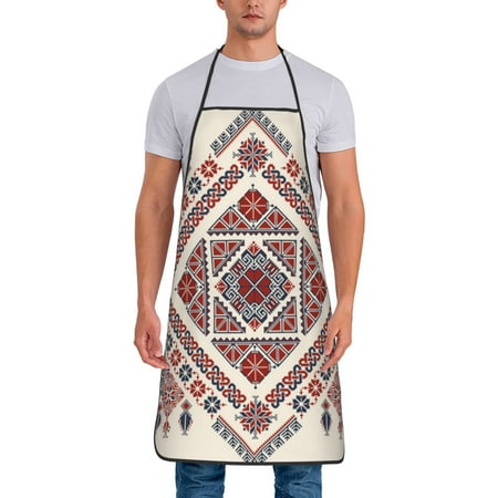 

Gaeub Fashion Tatreez2 Print Apron for Men and Women Waterproof Apron for Cooking Dishwashing Lab Butcher Dog Grooming