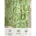 thumbnail image 6 of Sheer Curtains 54 Inch Length 2 Panels Set for Kitchen, Vintage Green Semi Sheer Curtains for Windows, Retro Botanical Abstract Art Voile Window Treatments Rod Pocket Curtain, 6 of 7