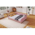 thumbnail image 3 of Newest Upholstered Daybed in Rubine, Full Size Sofa Bed with Button Tufted Headboard, Modern Linen Platform Bed for Multi-Functional Spaces, Sturdy Wood Frame, 3 of 14