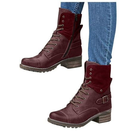 

Cowboy Boots For Women Women Shoes Women Boots Red Boots For Women With High Heel Lace-up Boots