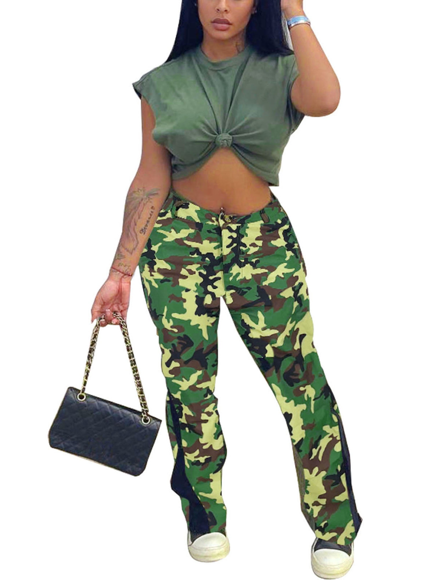 Womens Camo Cargo Trousers Casual Pants Military  Ubuy India