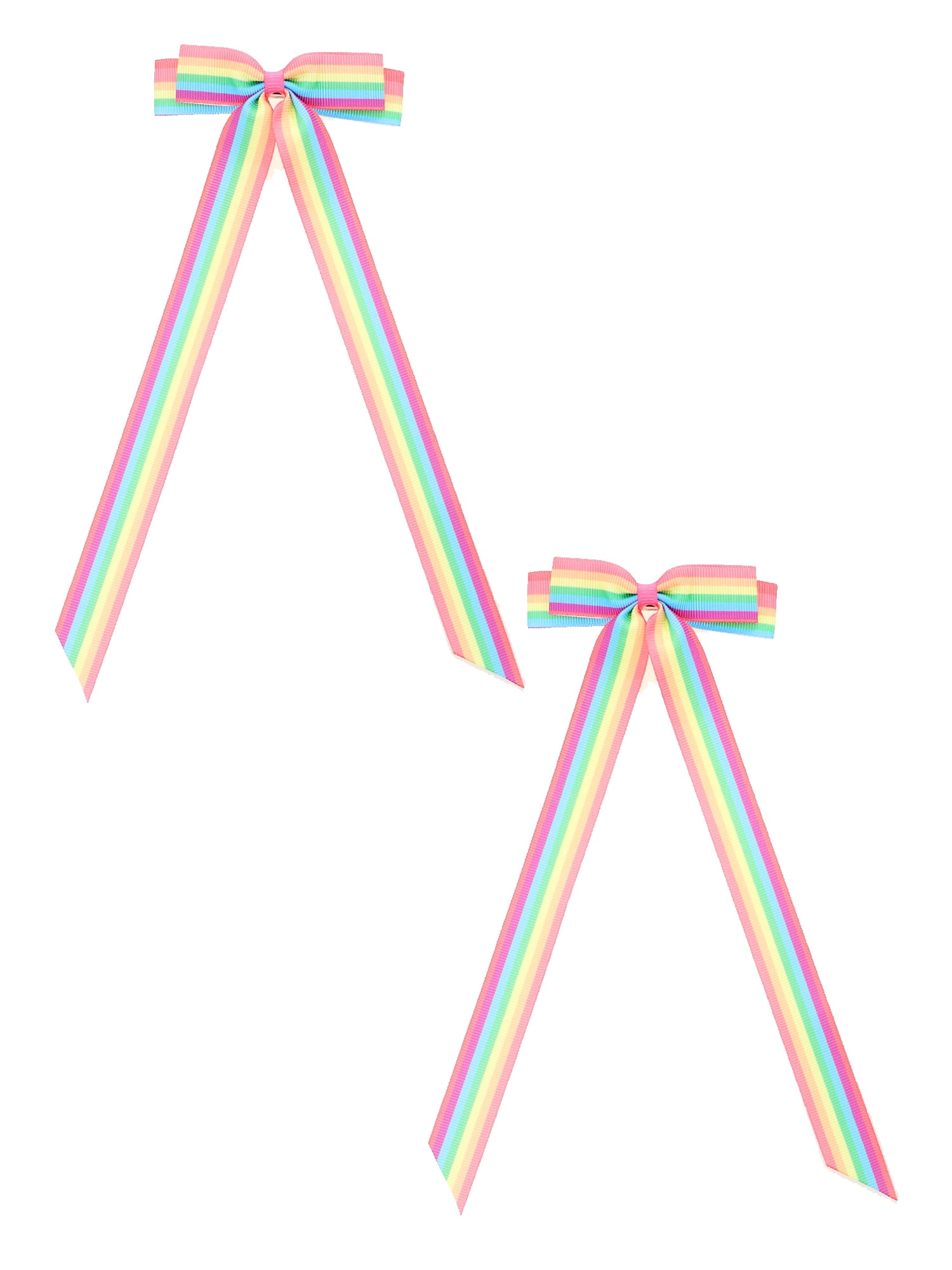 Pride Rainbow Multicolored Hair Bow Clips, 2 Piece