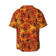 thumbnail image 2 of KLL Sunflower Print Men's Shirt Short Sleeve Button Down Summer Cuba Beach Shirts- Medium, 2 of 7