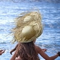 thumbnail image 7 of vlrwzc Hawaii Straw Hat Luau Beachcomber Sombrero Summer Themed Party Hat, 7 of 7