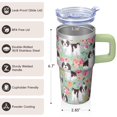 thumbnail image 3 of 20OZ Dog Themed Birthday Tumbler with Handle Straw and Lid Paw Print Coffee Cup for Women Friends Unique Holiday Gifts Fits Car Cup Holders and Ideal for Celebrations, 3 of 6