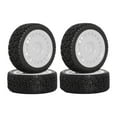 thumbnail image 1 of Yinanstore 4 Pieces 1:10 RC Car Wheel Tires Replacement Easy to Install RC Modification Accessory Spare Parts Accessory DIY Accessories white, 1 of 8