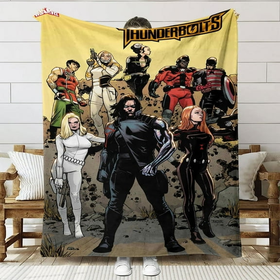 Thunderbolts Throw Blanket Gifts for Fans Lover Girls Boys Women Present Hoodie Him Bed 60"x80"