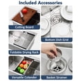 thumbnail image 4 of EDTara Drop-In Stainless Steel Sink, Single Bowl Top Mount Kitchen Sink, 4 of 8