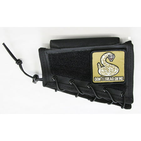 Black Color Cheek Rest + Don't Tread On Me Snake Patch + Detachable Pouch Fits Remington 700 770 783 798 597 Model SEVEN 7 HOWA 1500 Weatherby.., By m1surplus from