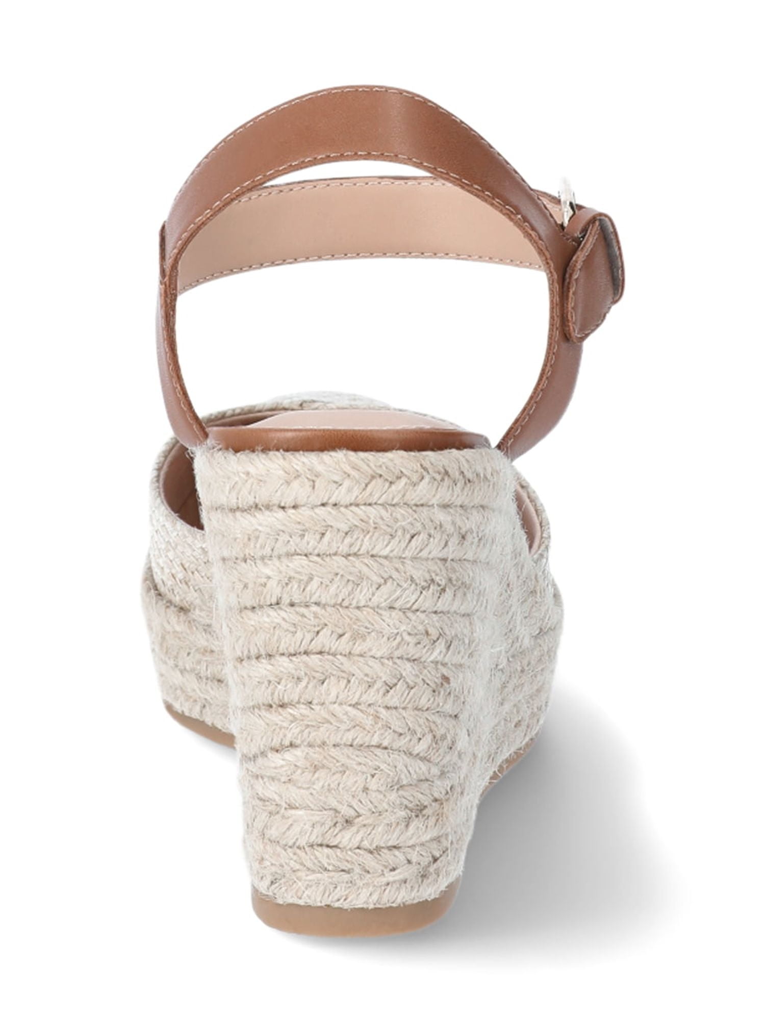 Time and Tru Women's Square Toe Espadrille Wedge Sandals