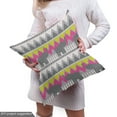 thumbnail image 5 of Ambesonne Ethnic Fabric by the Yard Upholstery, Geometrical, 1 Yard, Grey Pink Yellow, 5 of 5